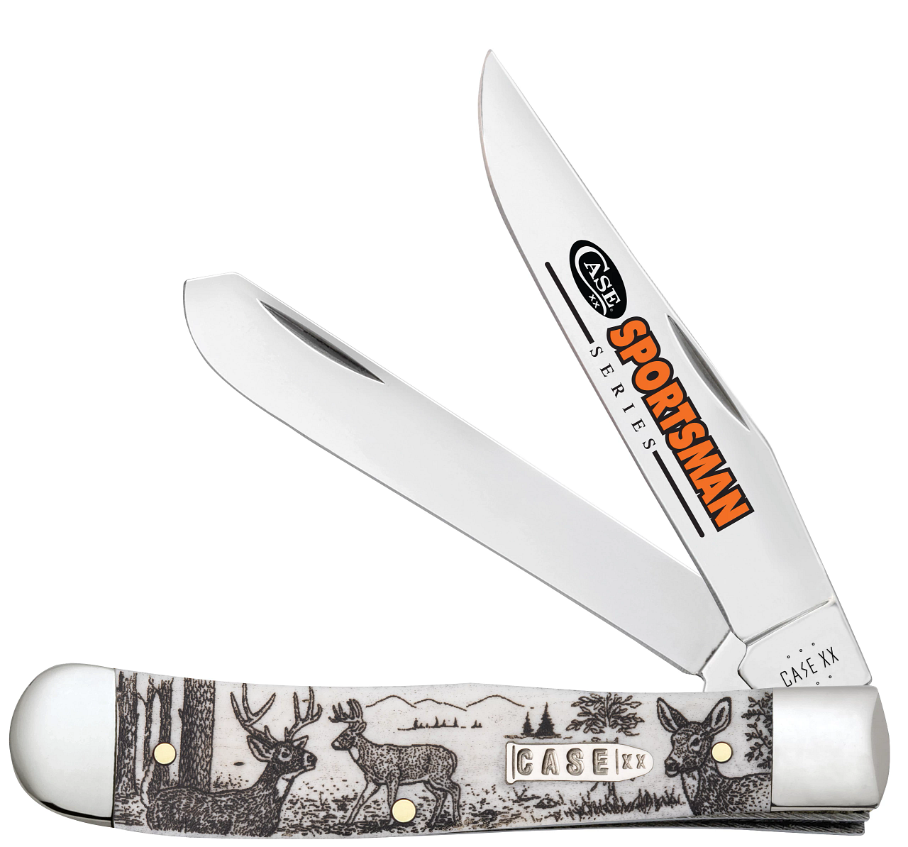 CASE 81220 Sportsman Series Deer Natural Bone Smooth Trapper