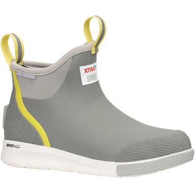 XtraTuf Women's 6in Ankle Deck Sport Boot - Gray/Yellow