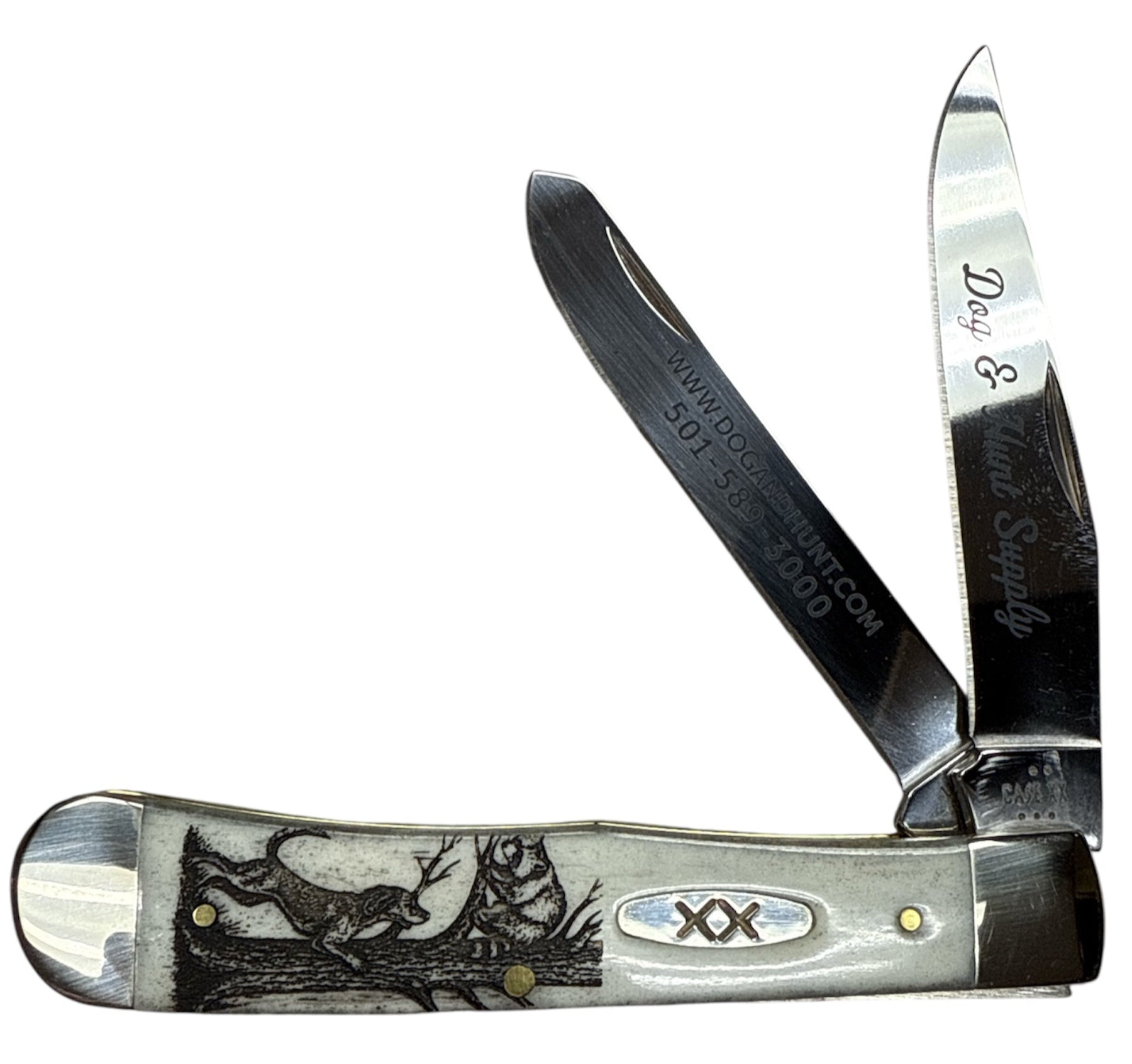 Case 13310 - Raccoon Natural Bone Smooth Trapper