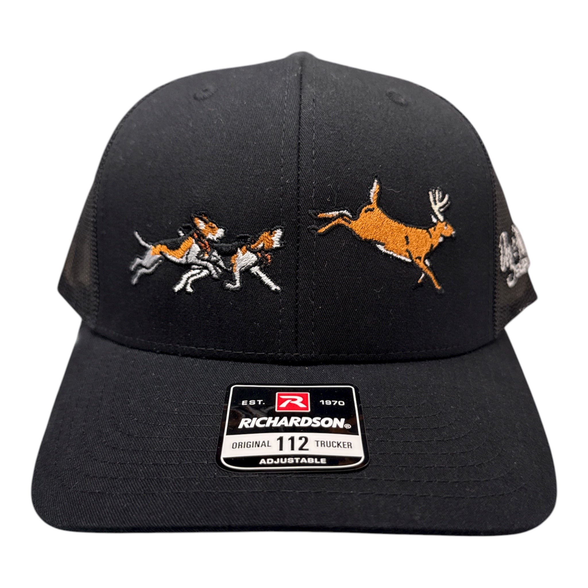 NEW Dog and Hunt Deer Run Black w/ Black Mesh Hat