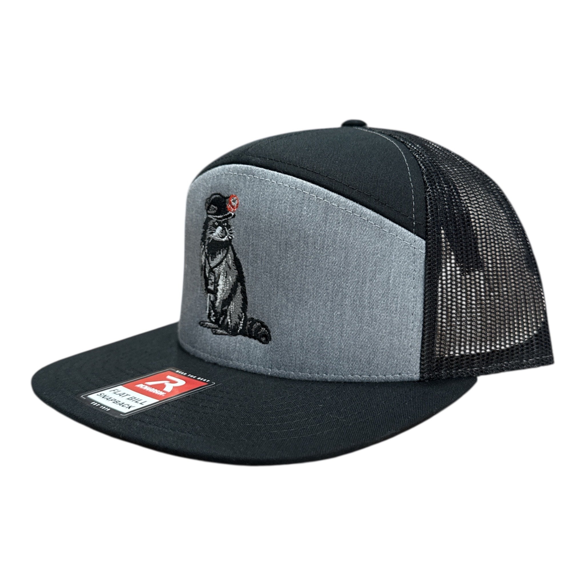 NEW Dog and Hunt Coon Hunter Black/Gray Flat Bill