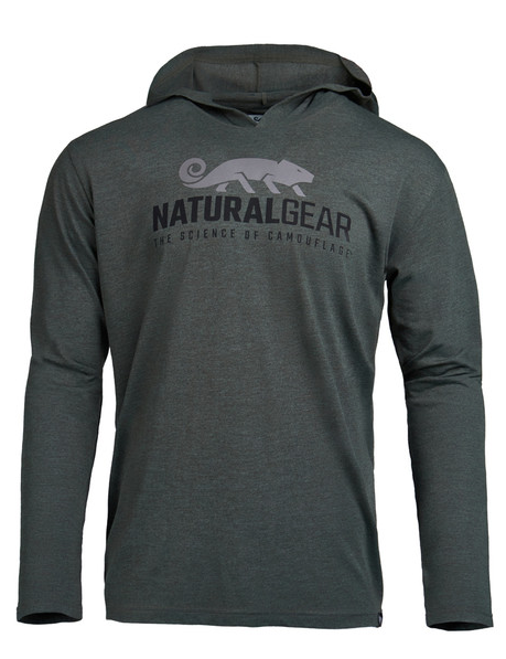 Tri-Blend Logo Hooded Tee - Forest Green