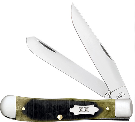 Case 39230 - Olive Green Bone Sawcut Jig Trapper