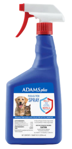 Adams Topical Flea & Tick Spray for Dogs & Cats