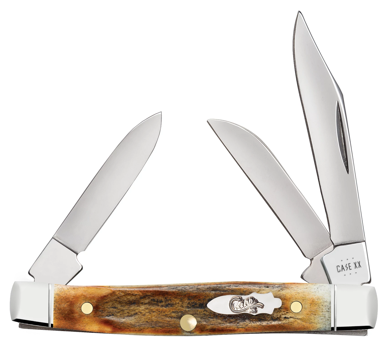 CASE 10759 Genuine Stag Small Stockman Fluted w/tin