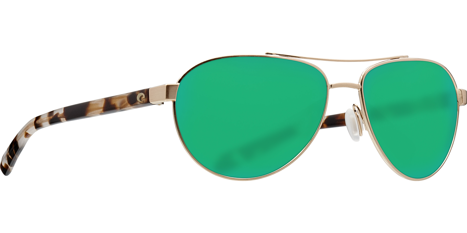 Costa Del Mar Fernandina Brushed Gold w/ Green Mirror Sunglasses