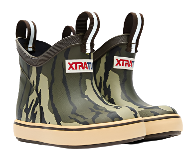 XtraTuf Kids' Mossy Oak Bottomland Ankle Deck Boot