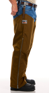 What construction method is used for the seams on Dan's 5-Star Chaps?