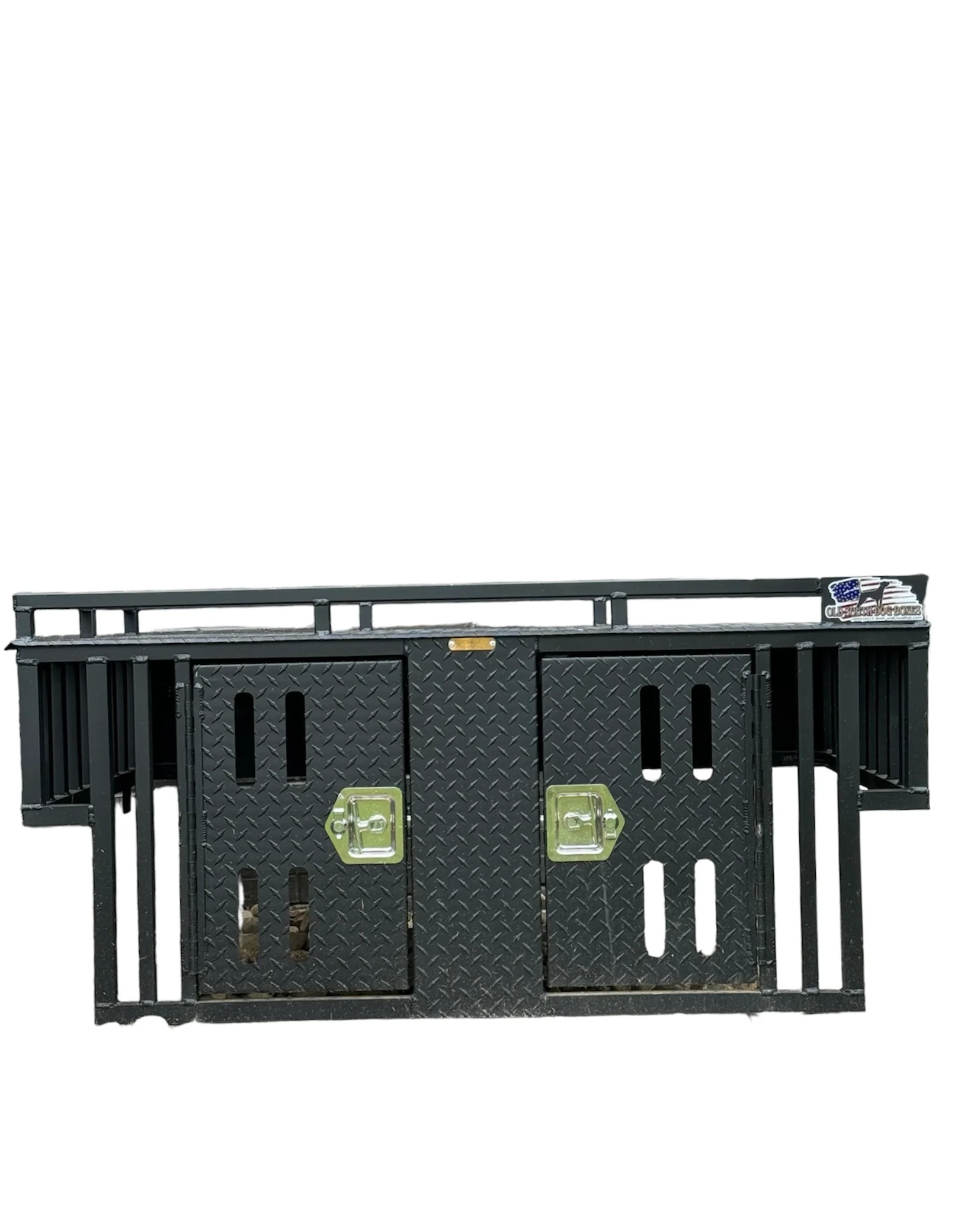 What is the purpose of an Old South Rail Ride Matte Black Dog Box?