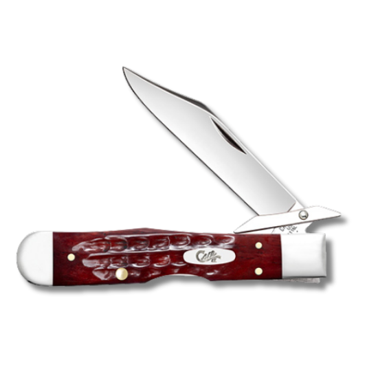 Case 10309 - Pocket Worn Old Red Bone Corn Cob Jig Cheetah Cub