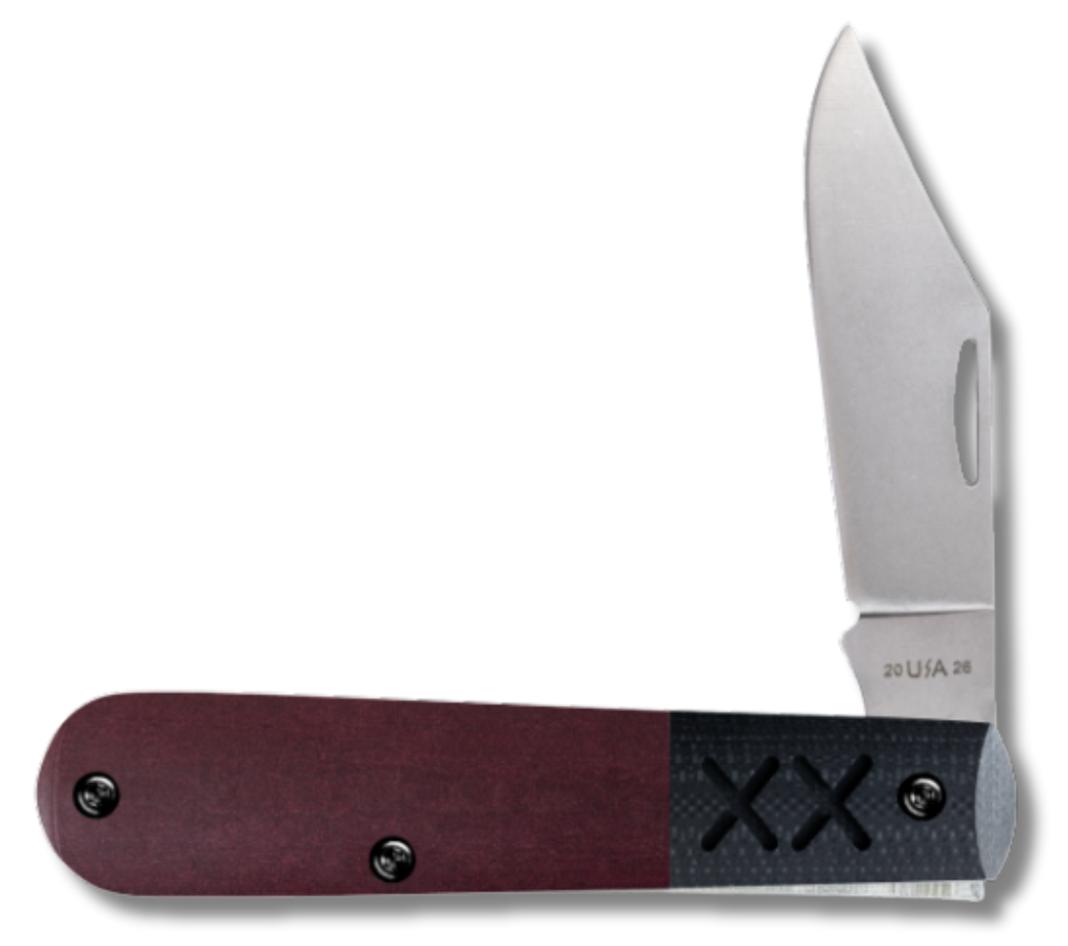 Case 10854 - Red Richlite W/Black G-10 Smooth XR Barlow