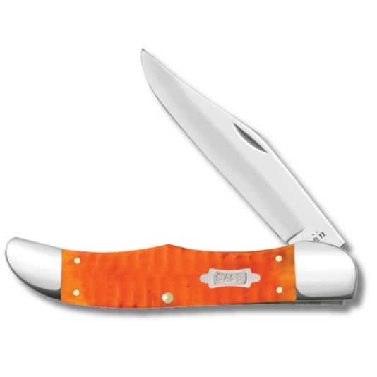 Case 38073 - Persimmon Orange Bone Gator Jig Folding Hunter