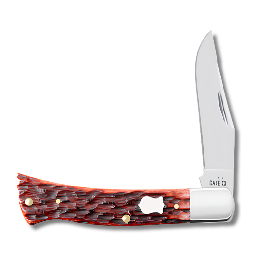 Case 44250 - Pocket Worn Mahogany Bone Peach Seed Jig Axe Handle