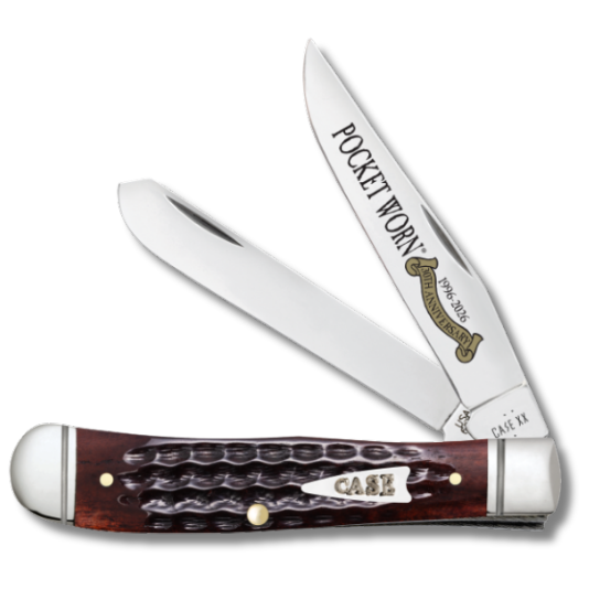 Case 55231 - Pocket Worn Mahogany Bone Corn Cob Jig Mini Trapper