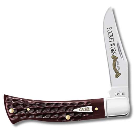 Case 55237 - Pocket Worn Mahogany Bone Corn Cob Jig Axe Handle