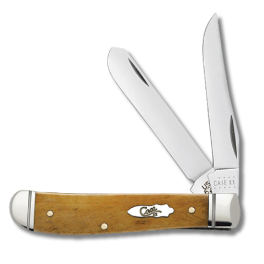 CASE 58188 Antique Bone Smooth Mini Trapper Fluted