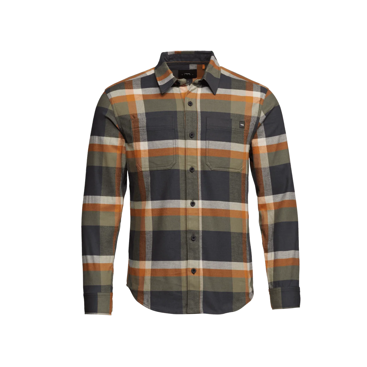 Sitka Ashland Light Weight Flannel Shirt Olive Green Fall Plaid
