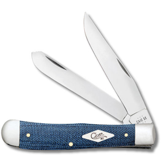 CASE 60510 Blue Denim Canvas Laminate Smooth Trapper