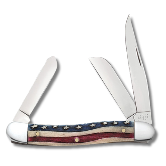 CASE 64136 Star Spangled Natural Bone Color Wash Medium Stockman