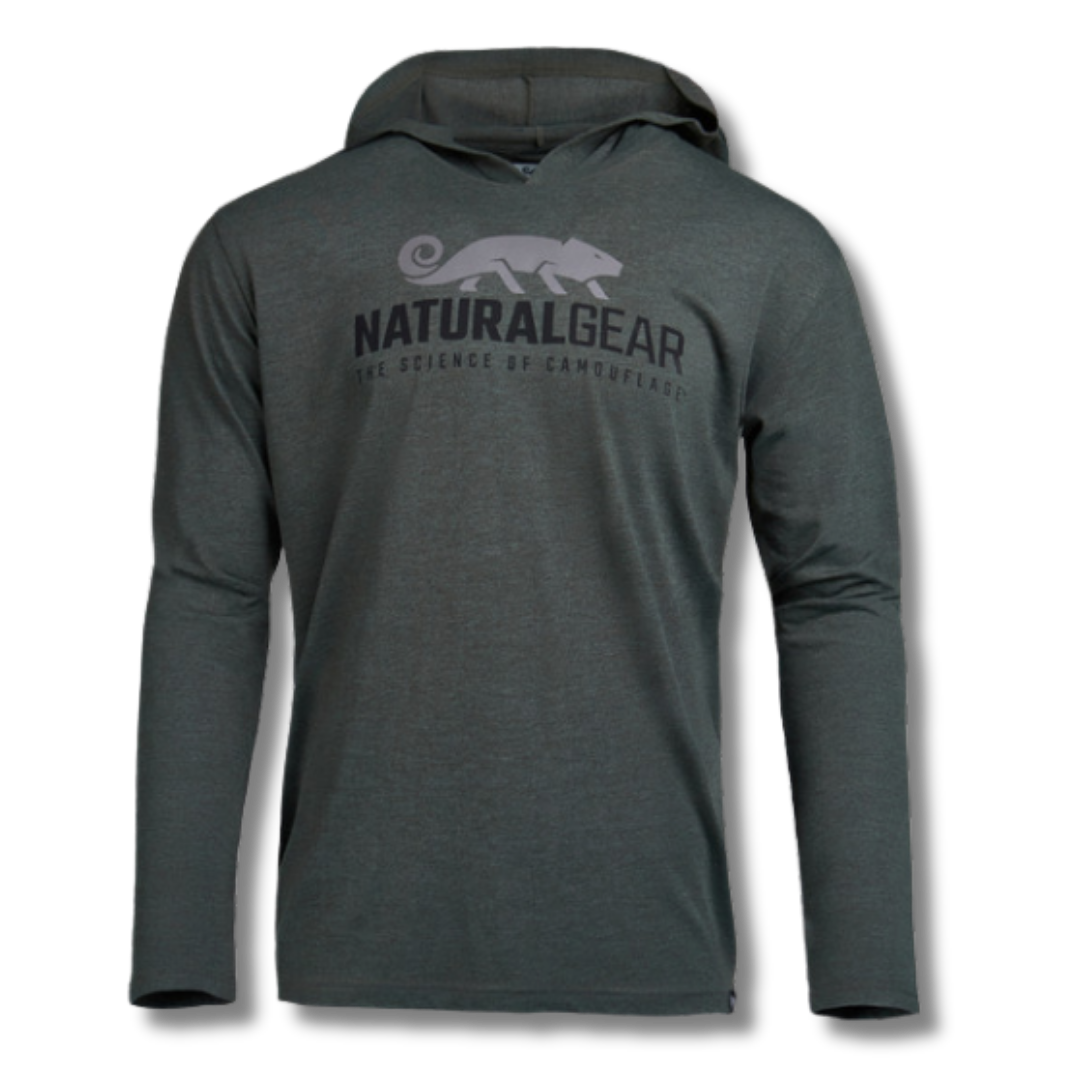 Tri-Blend Logo Hooded Tee - Forest Green