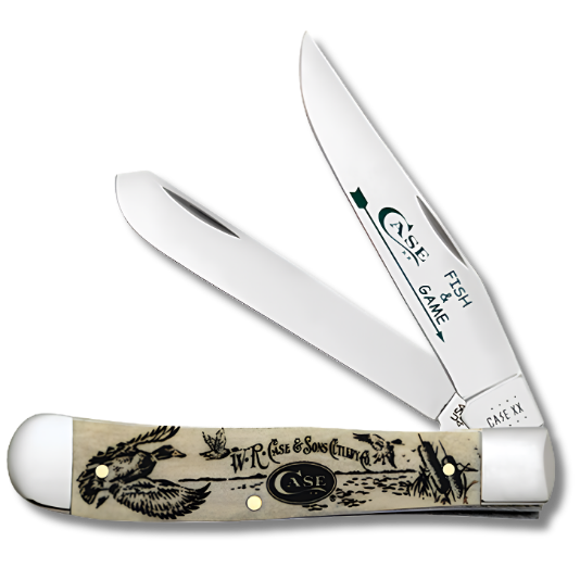 Case 9100538 - Fish and Game Smooth Natural Bone Duck Trapper