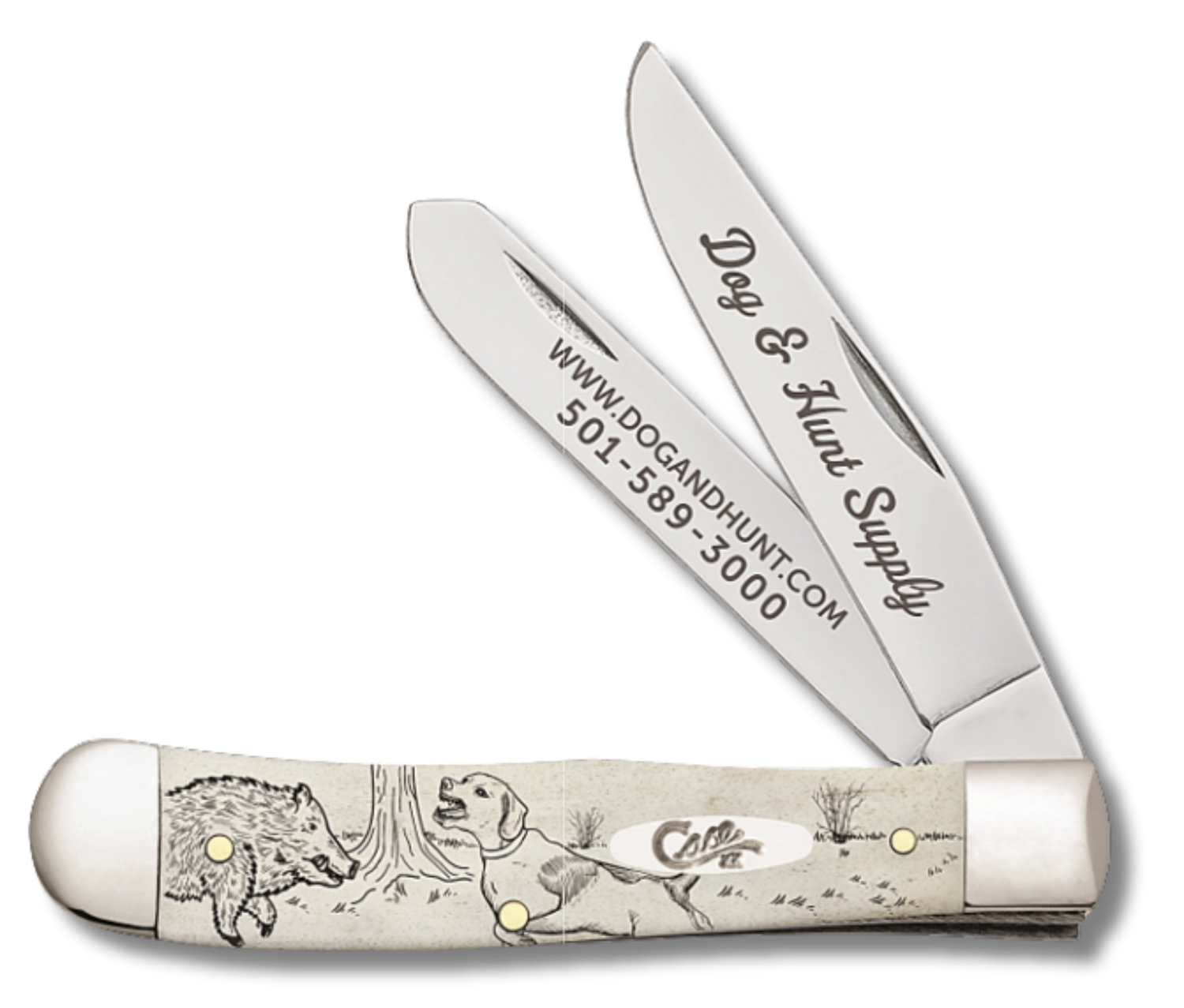 Case 91445 - Hog Natural Bone Smooth Trapper