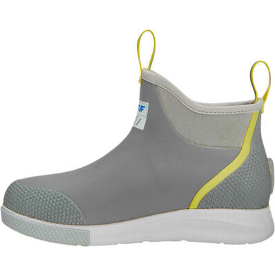 XtraTuf Women's 6in Ankle Deck Sport Boot - Gray/Yellow