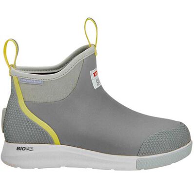 XtraTuf Women's 6in Ankle Deck Sport Boot - Gray/Yellow
