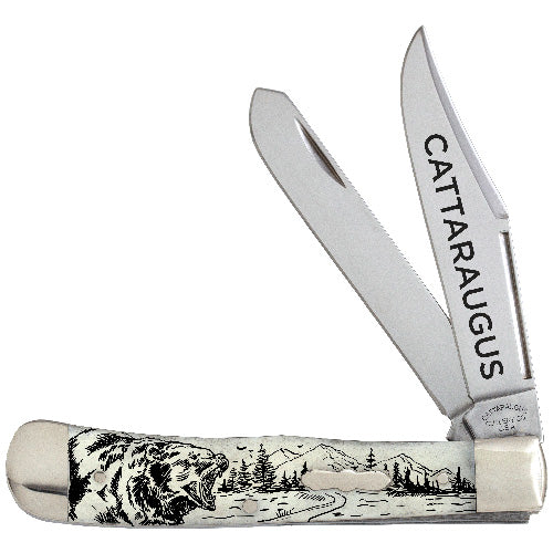 CASE CATC54HAB Cattaraugus Heritage Smooth Natural Bone Apex Bear Trapper