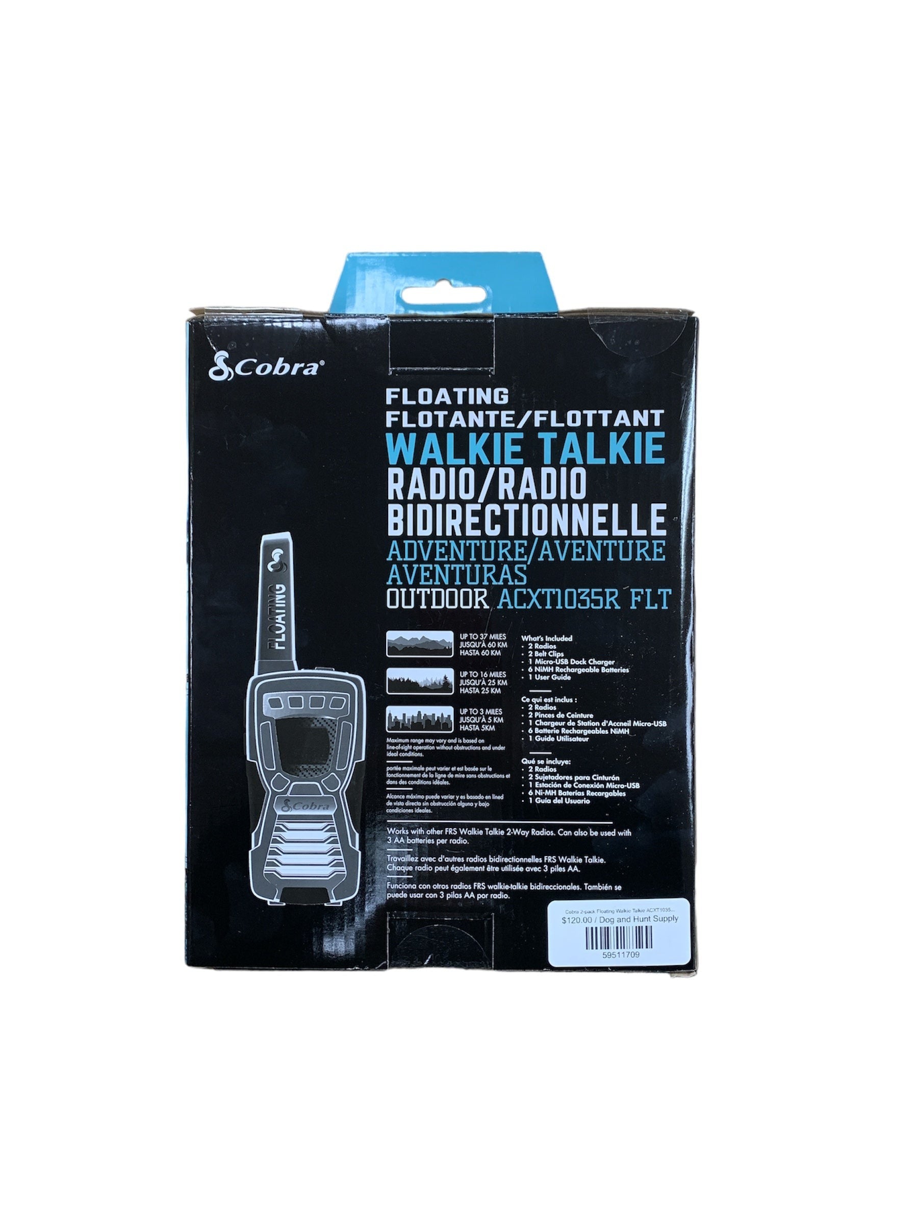 Cobra 2-pack Floating Walkie Talkie ACXT1035R FLT (37 Miles)