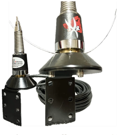 L-Bracket w/ Ground Plane Marine Radio Antenna by Hound Recovery