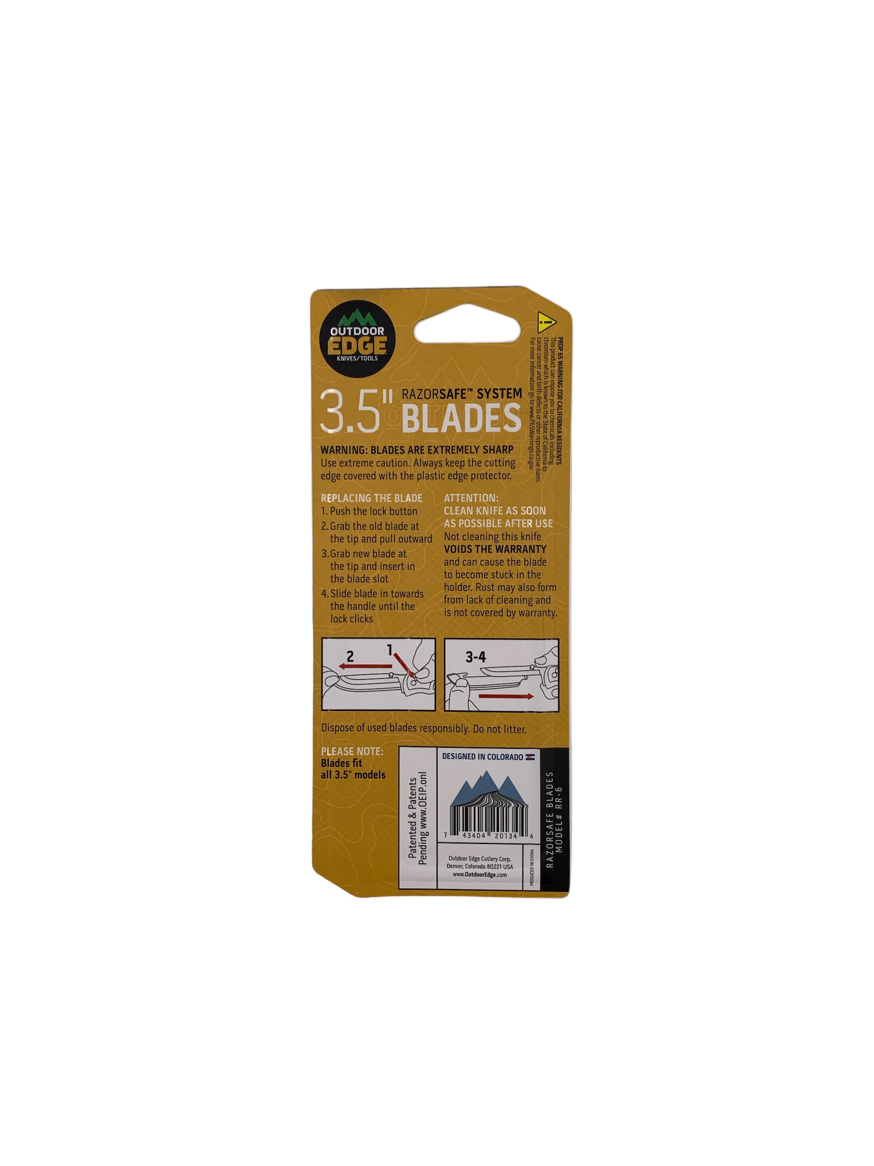 Outdoor Edge 3.5" Razorsafe System  Blades