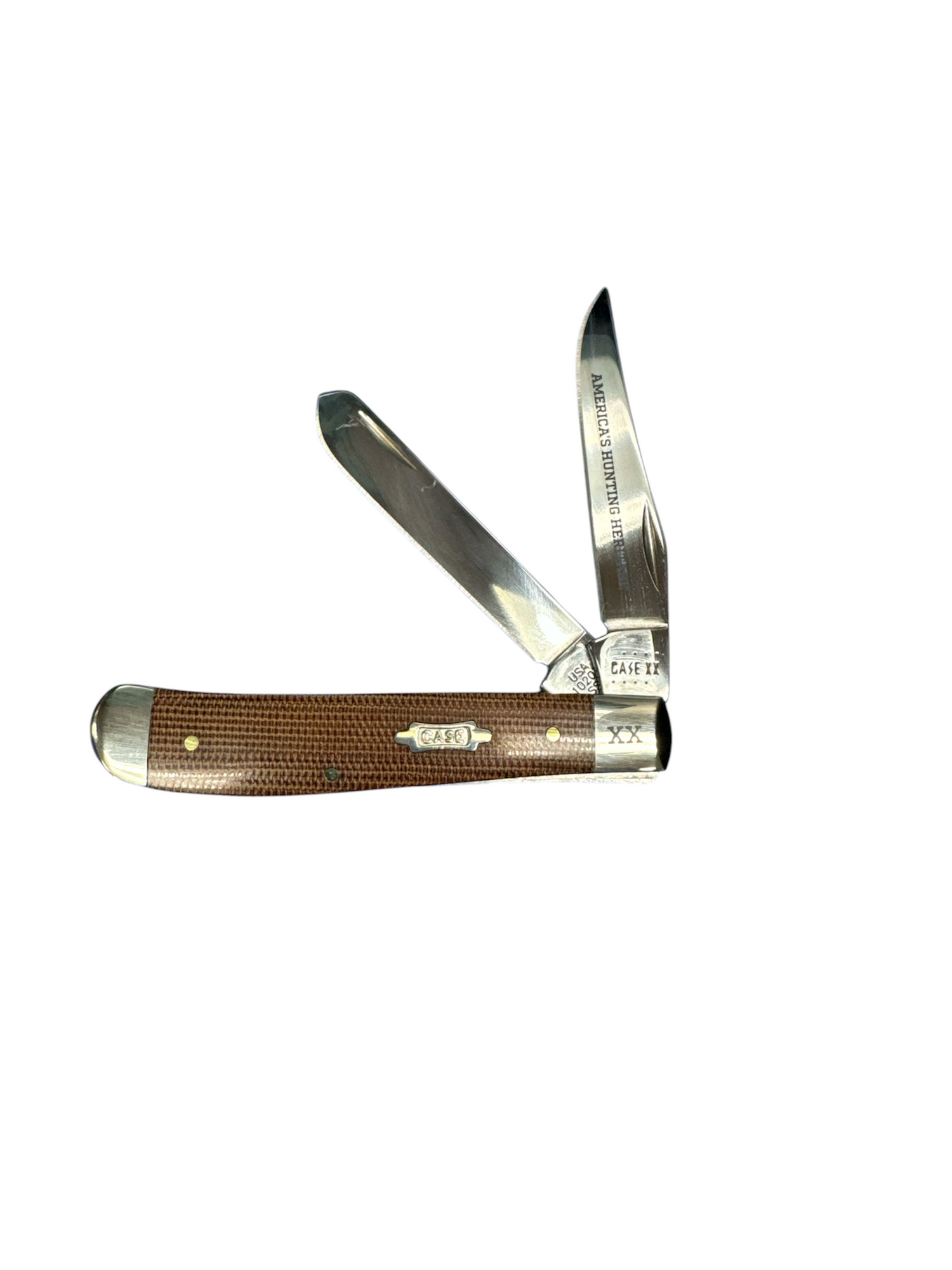 CASE AWTC07HT Natural Canvas Micarta Hunting Heritage Mini Trapper