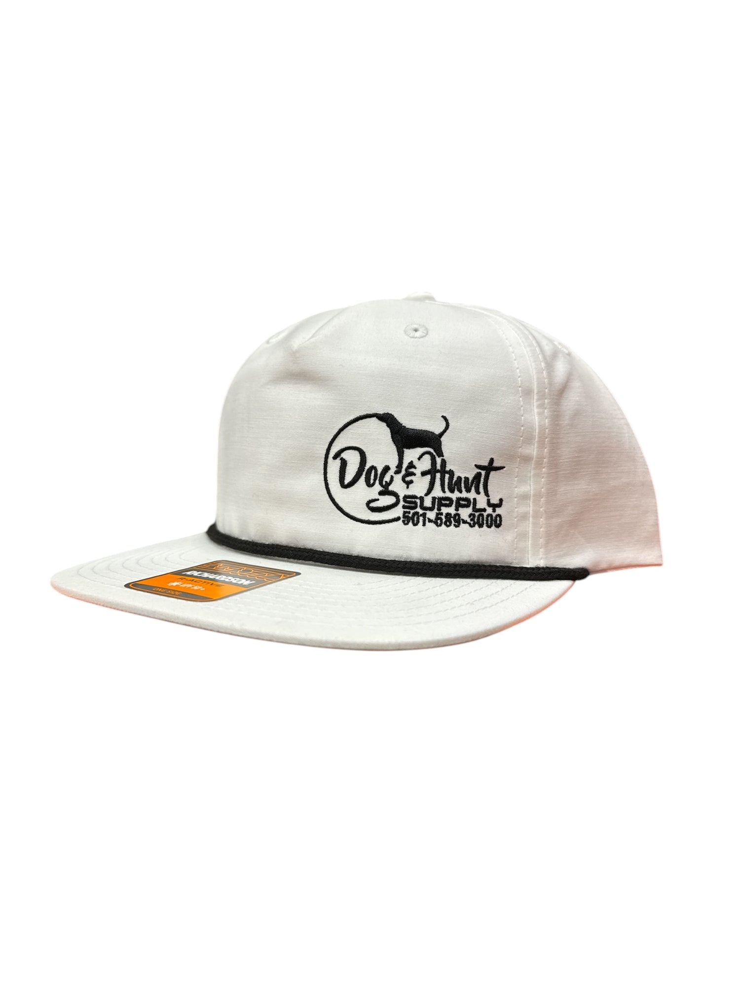 Dog and Hunt White Flat Bill Hat