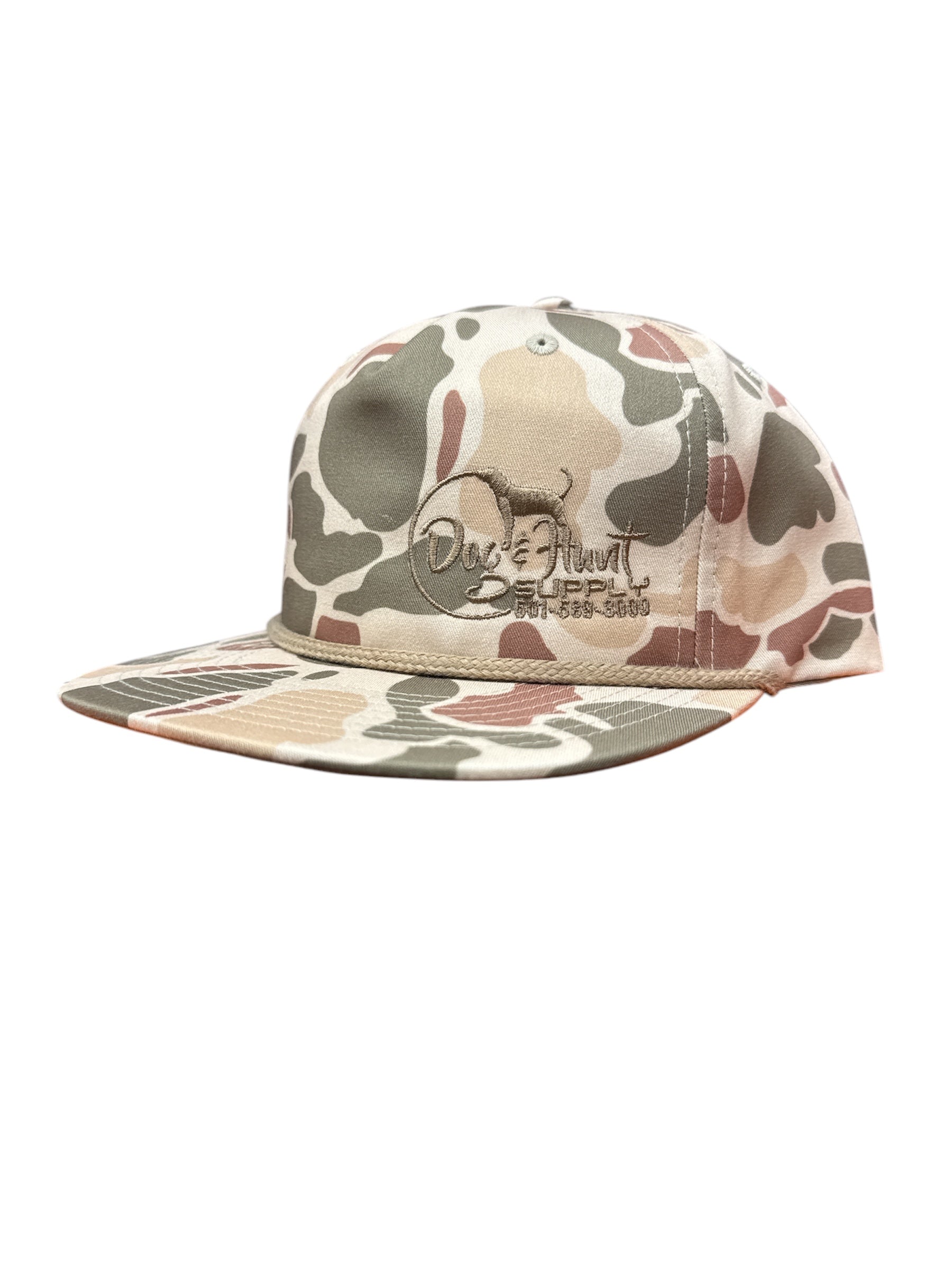 Dog and Hunt Duck Camo Goat Rope Hat