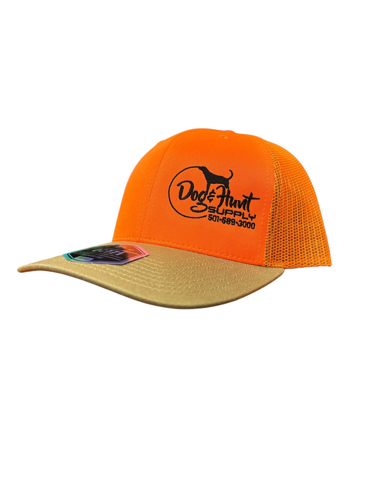 Dog and Hunt Blaze Orange w/Tan Bill - Orange Mesh