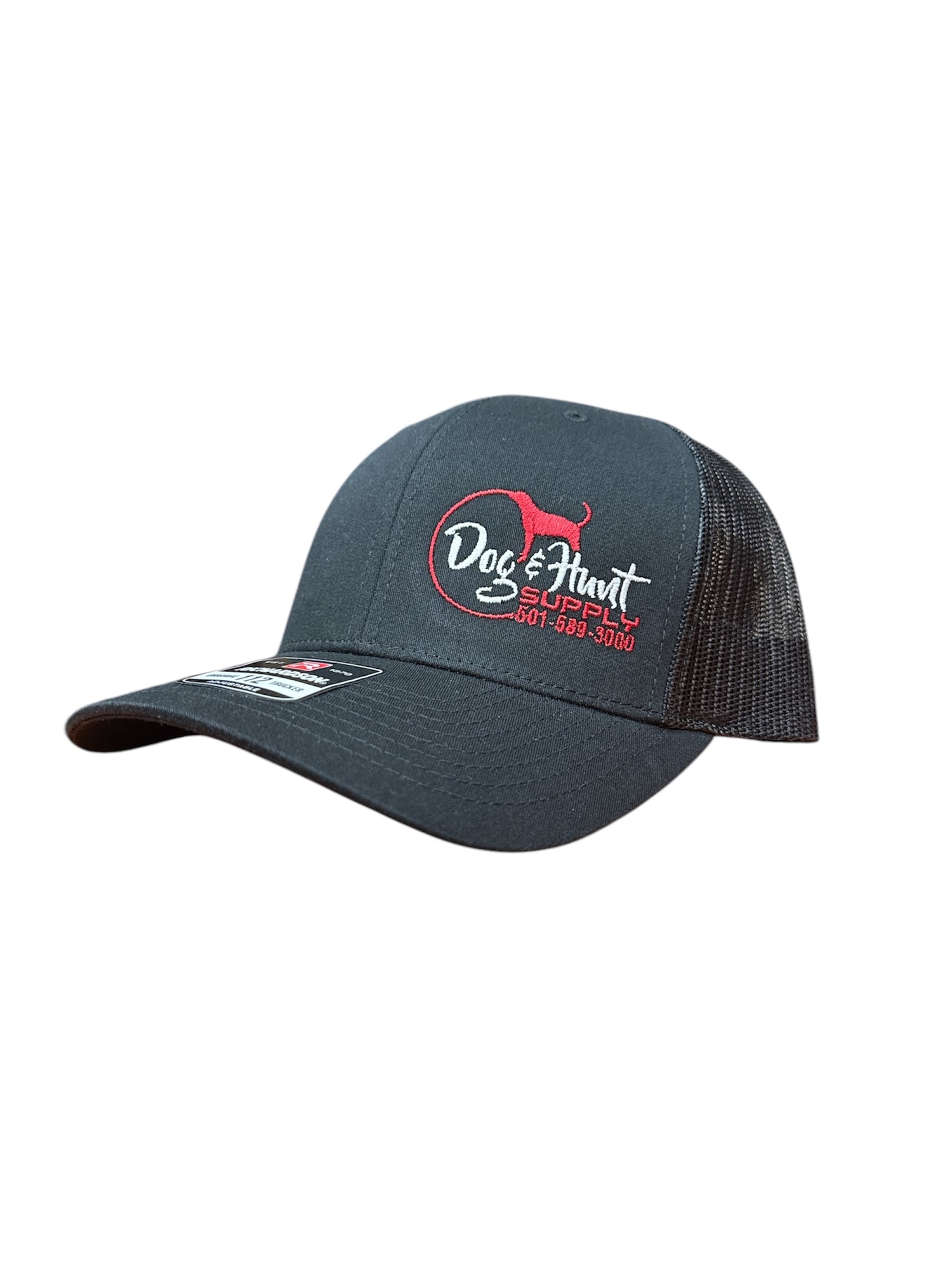 Dog and Hunt Black w/ Red & White Logo Hat