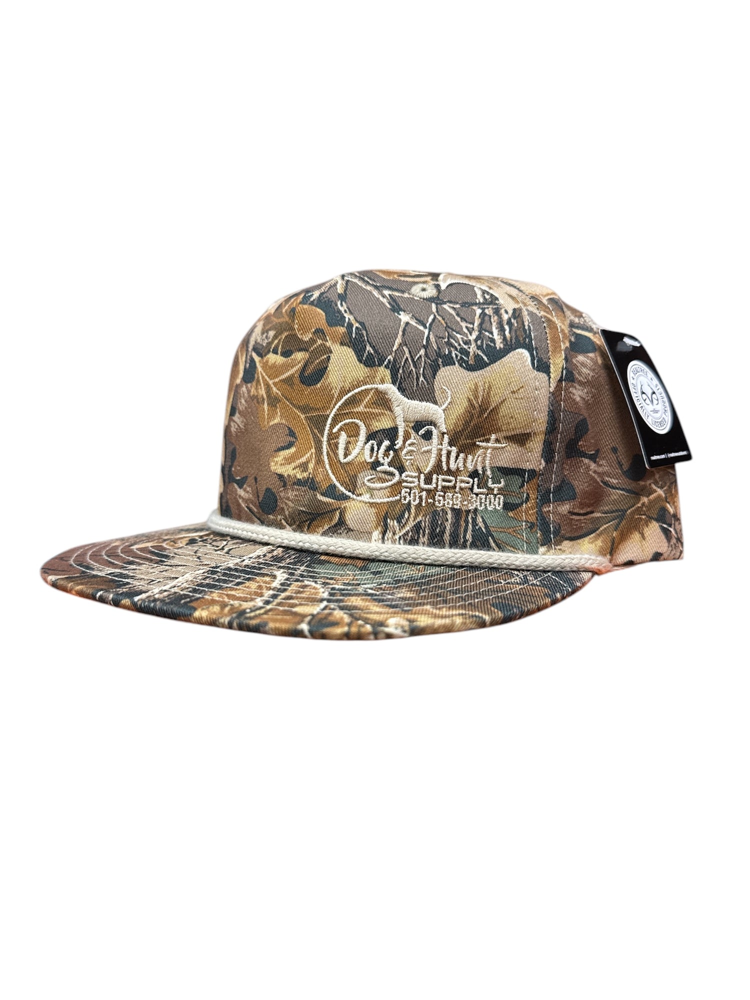 Dog and Hunt Flat Bill Real Tree Camo Rope Hat
