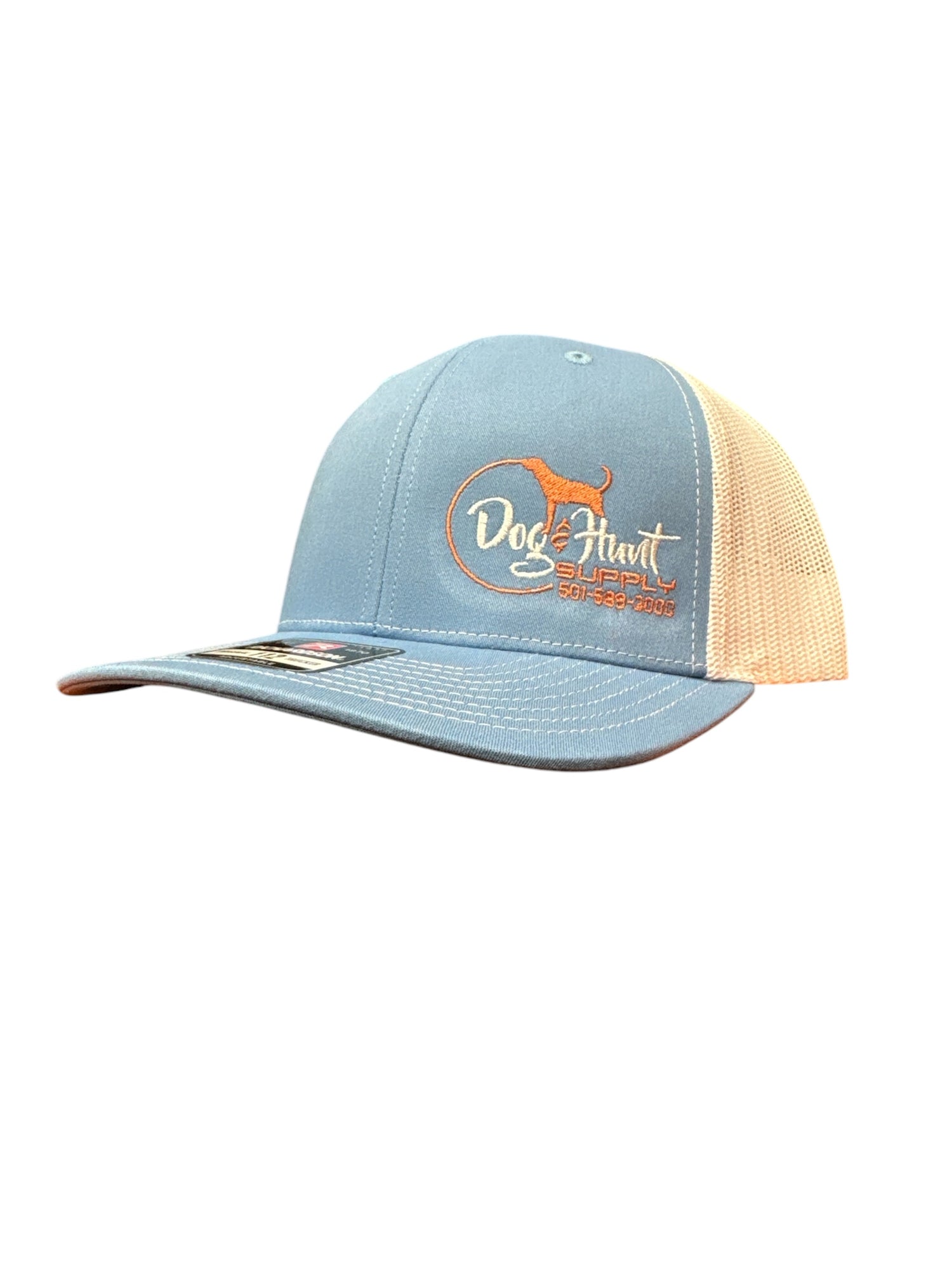 LIMITED EDITION Baby Blue w/ Cream Mesh & Orange Logo Hat