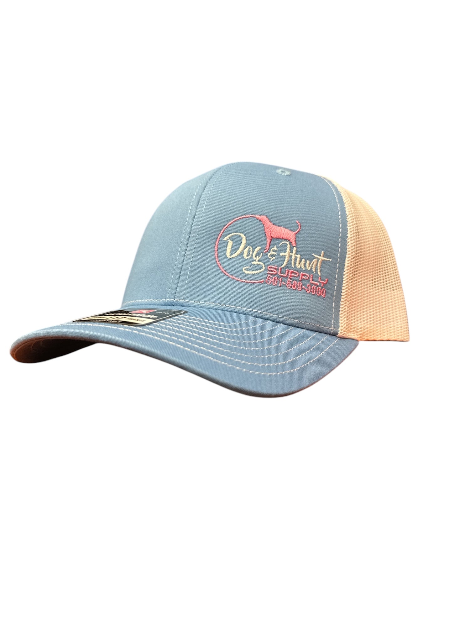 LIMITED EDITION Baby Blue w/ Cream Mesh & Pink Logo Hat
