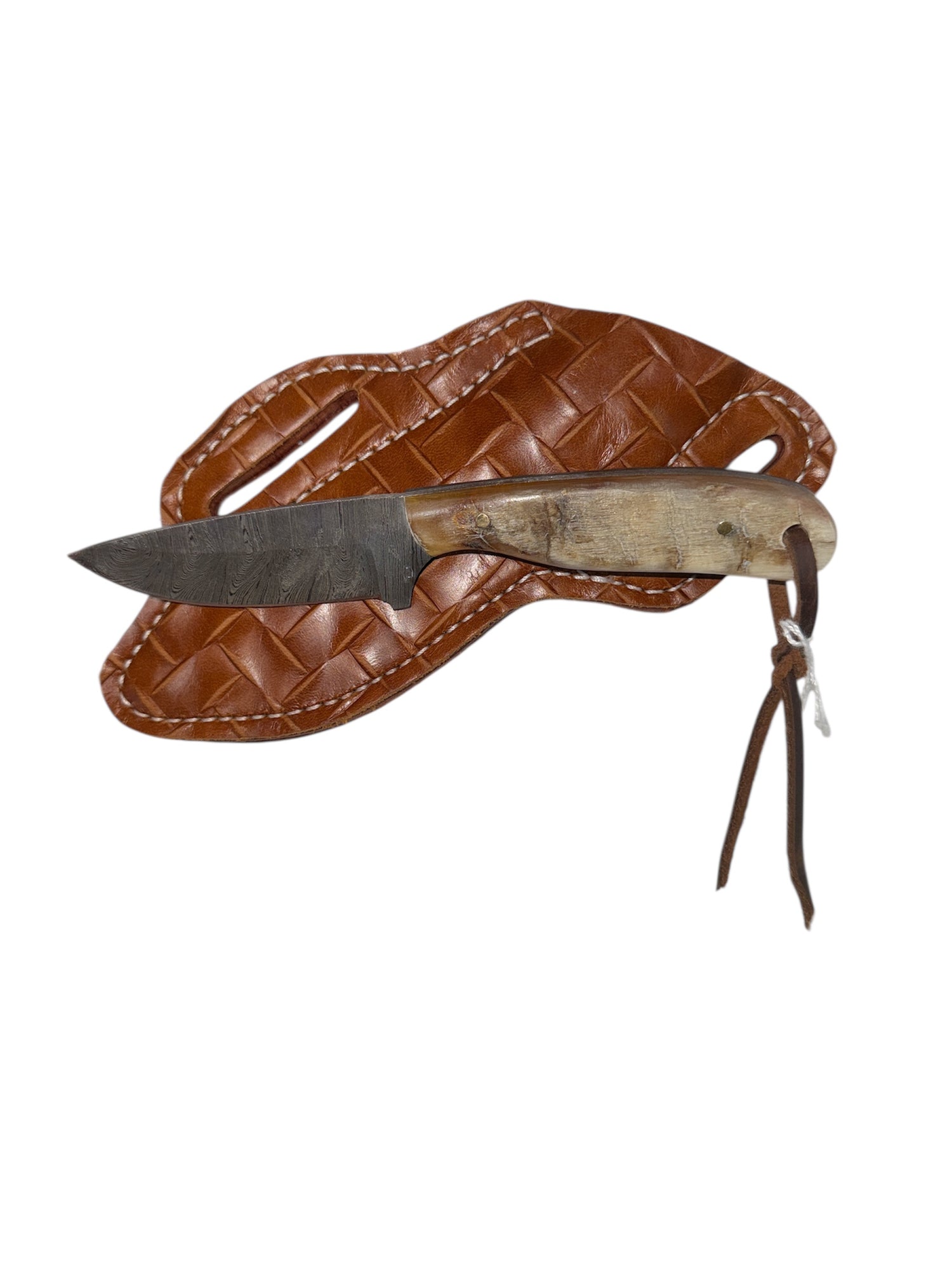 Damascus Ram Horn Knife