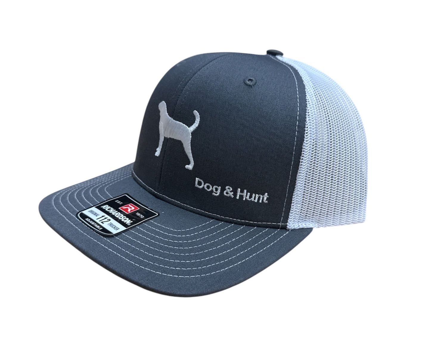 Dog and Hunt White Dog Logo w/ White Mesh Hat