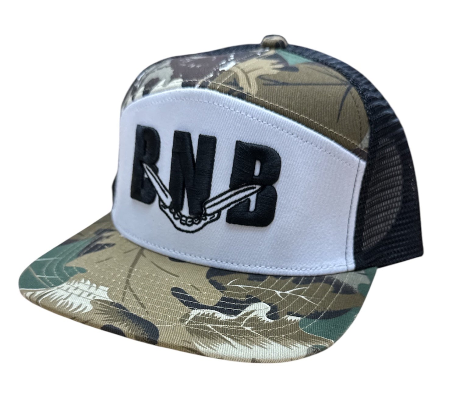 BNB 7 Panel Flat Bill Camo Hat