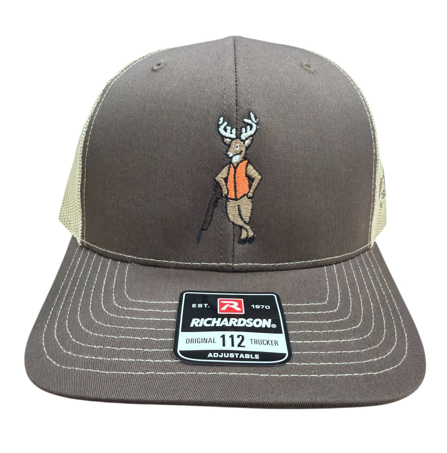 NEW Dog and Hunt Deer Hunter Brown w/ Cream Mesh Hat