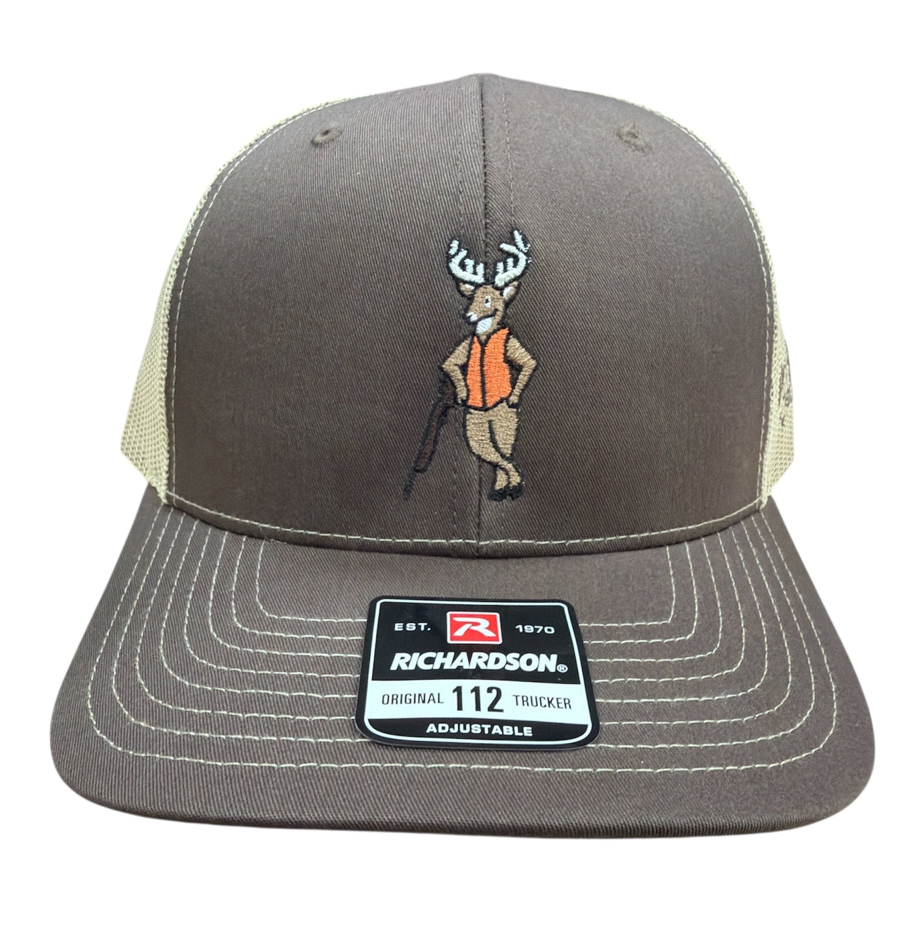 NEW Dog and Hunt Deer Hunter Brown w/ Cream Mesh Hat