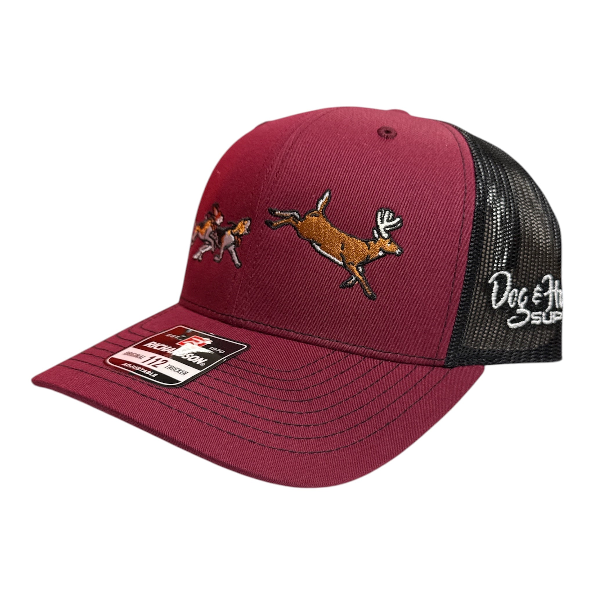 NEW Dog and Hunt Deer Run Maroon w/ Black Mesh Hat