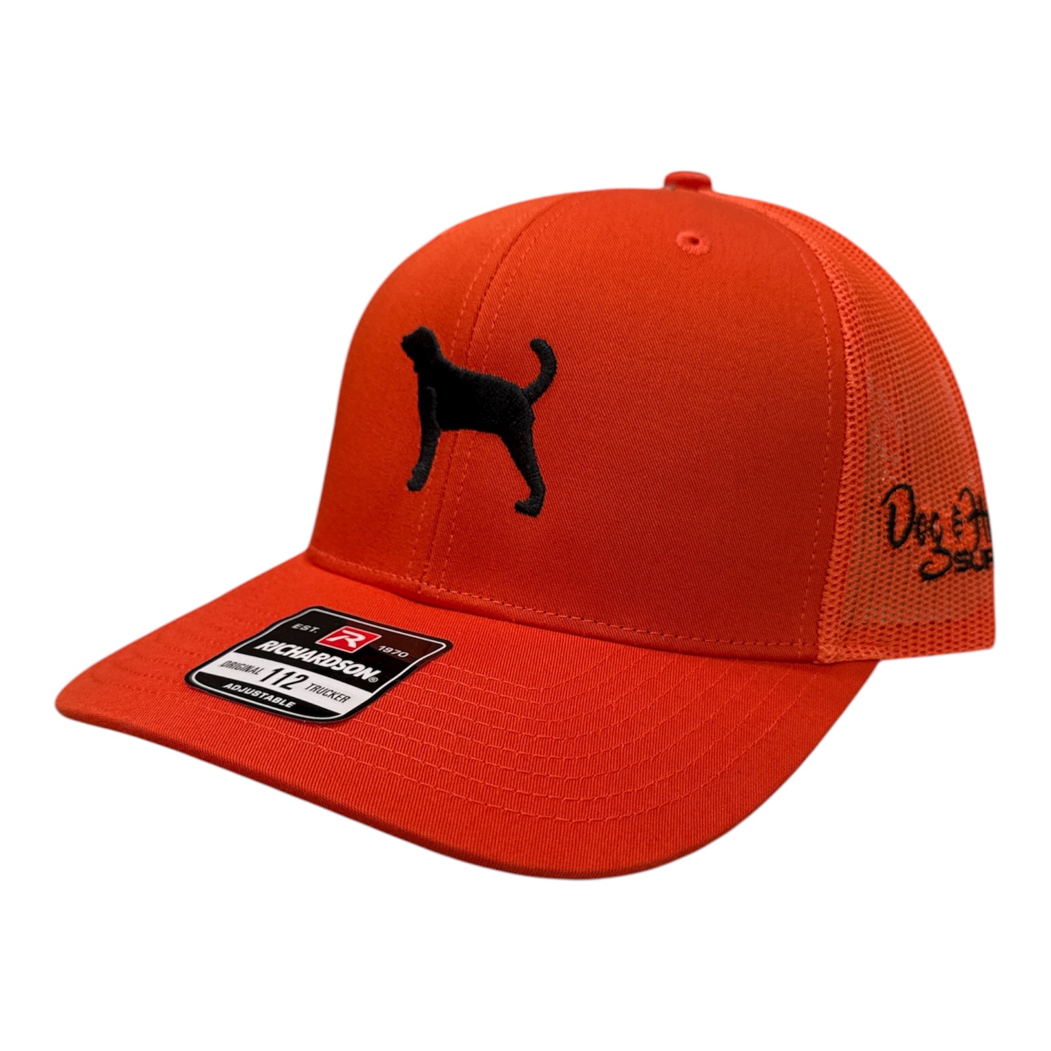 NEW Dog and Hunt Black Dog with Orange Mesh Hat