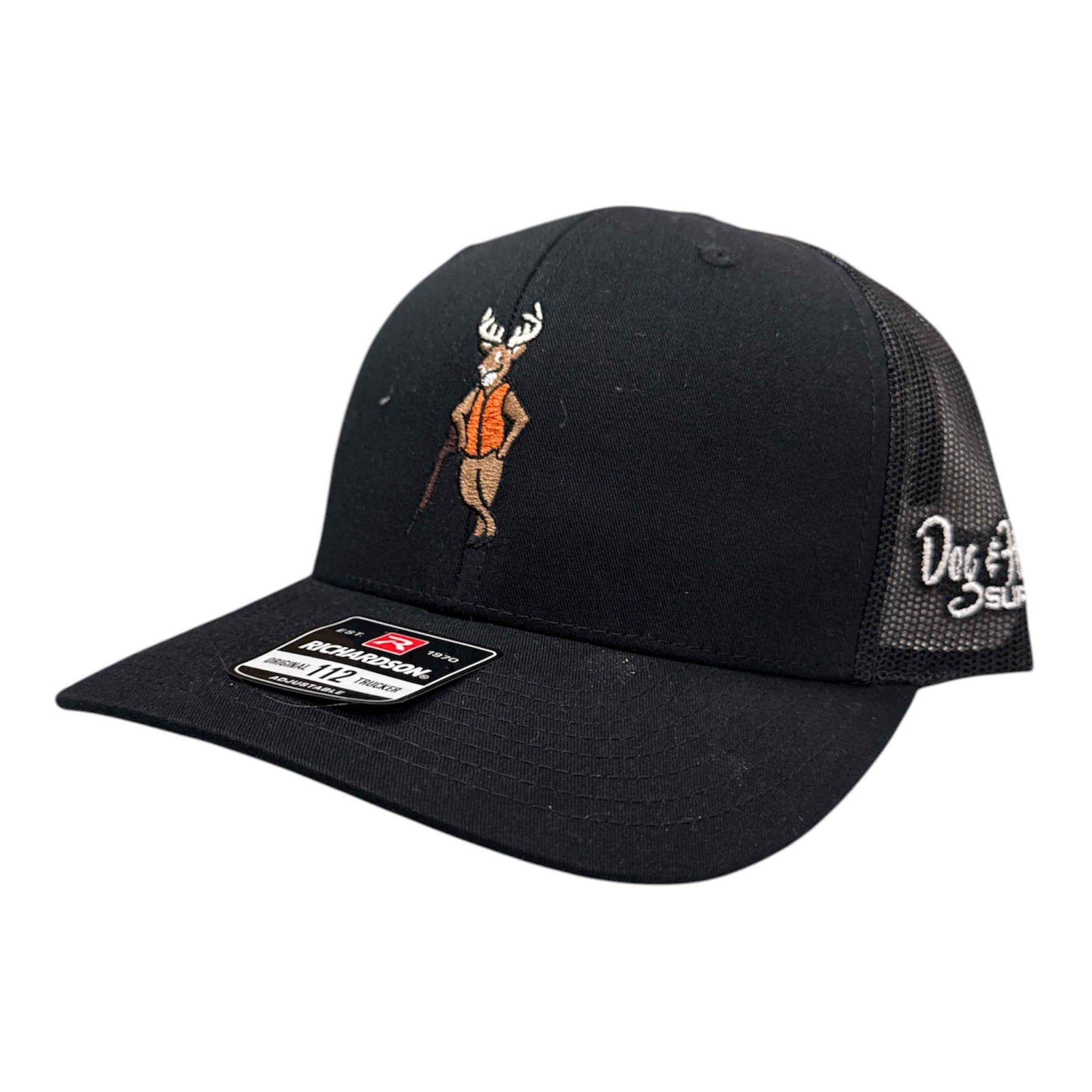 NEW Dog and Hunt Deer Hunter Black w/ Black Mesh Hat