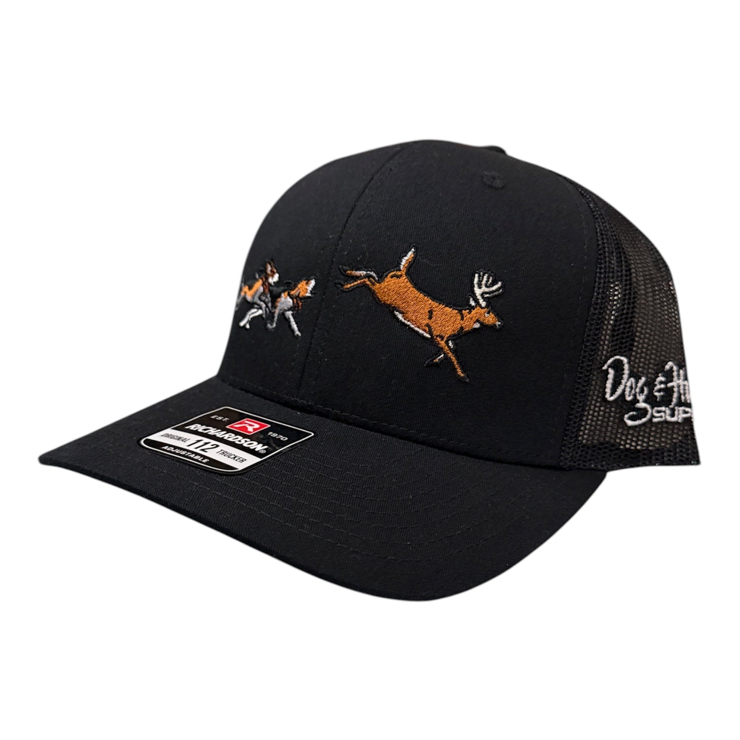 NEW Dog and Hunt Deer Run Black w/ Black Mesh Hat