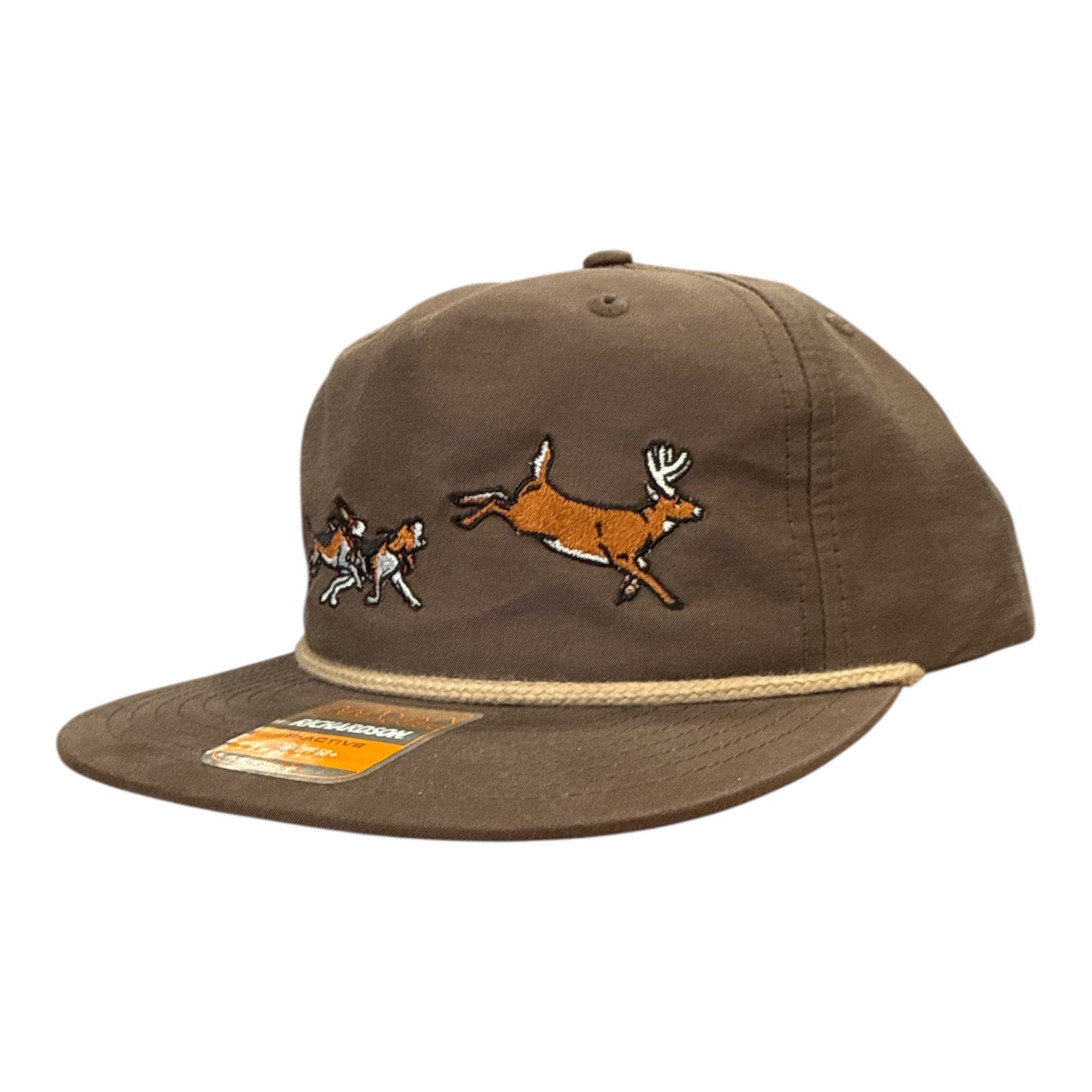 NEW Dog and Hunt Deer Run Brown Rope Hat
